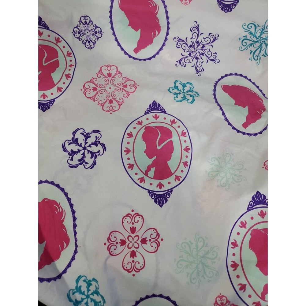 Disney1  Full Size Fitted Sheet Pink Purple Girl's White